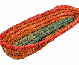 Small woven rainbow dish by Aunty Millie Taylor