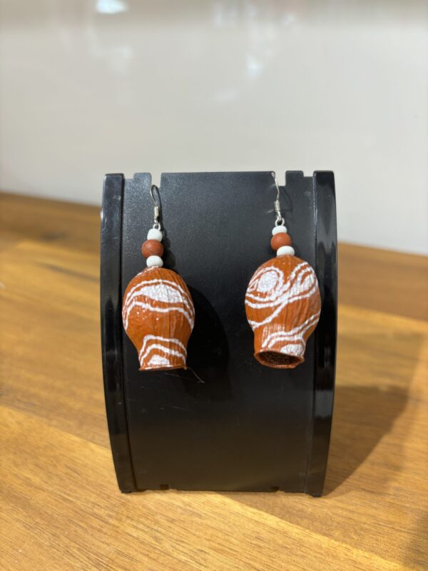 Earrings (13) - painted gumnuts