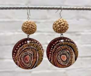 Handpainted earrings (5) by Jackie Wirramanda