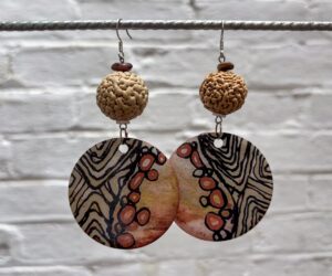 Handpainted earrings (10) by Jackie Wirramanda