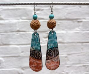 Handpainted earrings (11) by Jackie Wirramanda