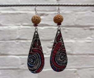 Handpainted earrings (12) by Jackie Wirramanda