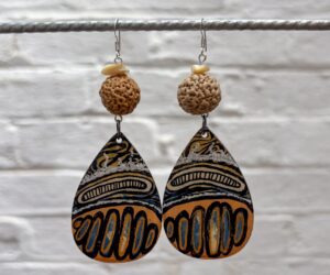 Handpainted earrings (13) by Jackie Wirramanda