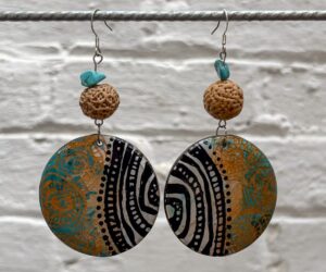 Handpainted earrings (15) by Jackie Wirramanda