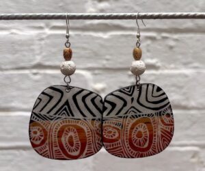 Handpainted earrings (18) by Jackie Wirramanda