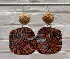 Handpainted earrings (19) by Jackie Wirramanda