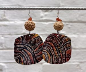 Handpainted earrings (20) by Jackie Wirramanda