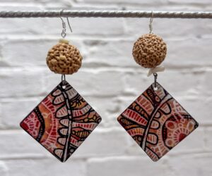Handpainted earrings (7) by Jackie Wirramanda