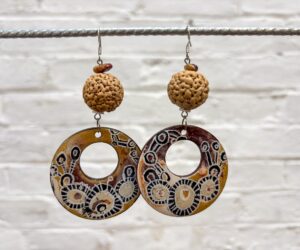 Handpainted earrings (2) by Jackie Wirramanda