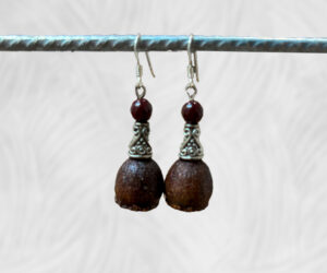 Gumnut with Jasper earrings by Dja Yingila