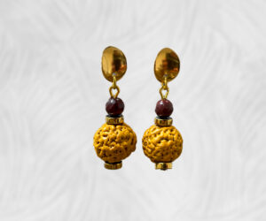 Quandong with jasper stud earrings by Dja Yingila
