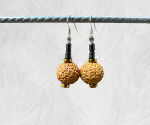 Quandong & Hematite earrings by Dja Yingila
