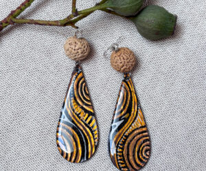 Handpainted earrings (24) by Jackie Wirramanda