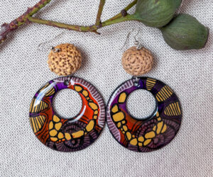 Handpainted earrings (26) by Jackie Wirramanda