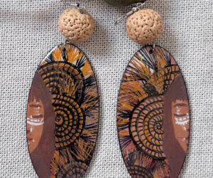 Handpainted earrings (29) by Jackie Wirramanda