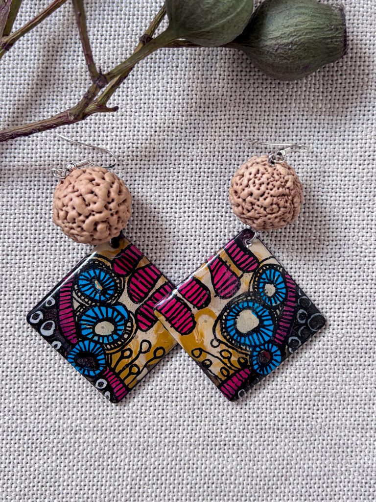 Handpainted earrings (30) by Jackie Wirramanda