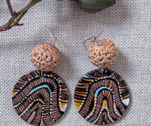 Handpainted earrings (32) by Jackie Wirramanda