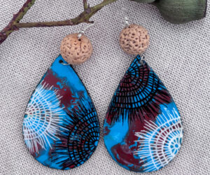 Handpainted earrings (33) by Jackie Wirramanda