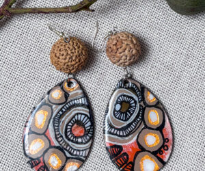 Handpainted earrings (35) by Jackie Wirramanda