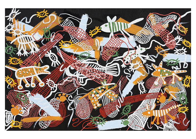 'Camp Dog, Dingo Country' Print by Timani Nairana