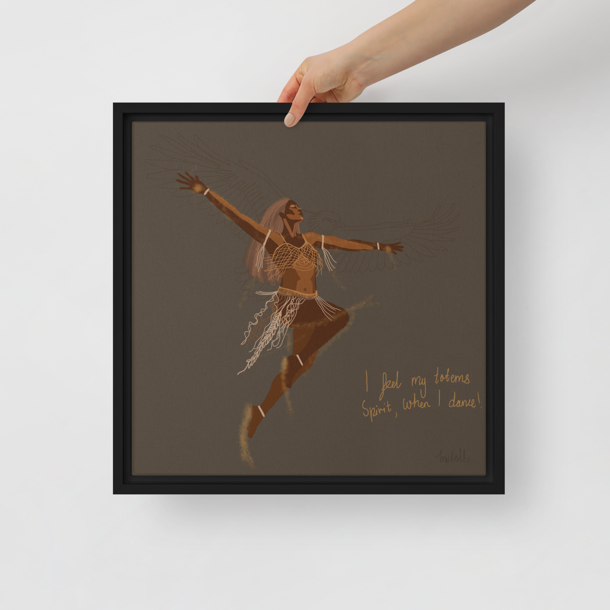 Spirit in Motion - Framed printed canvas by Timani Nairana