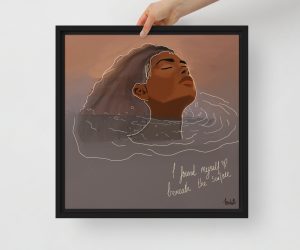 Beneath the Surface - Framed printed canvas by Timani Nairana