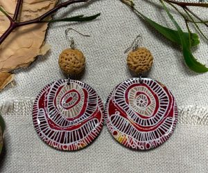 Hand painted earrings (49) by Jackie Wirramanda